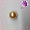 12mm gold round half hole natural shell pearls beads for earring making